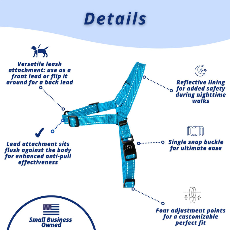 ShawnCo Dream Walk Pro Dog Harness- No-Pull, Comfortable, Adjustable, Easy to Use Pet Halter to Help Stop Pulling for Small, Medium and Large Dogs (ICY Lilac, Medium) Icy Lilac - PawsPlanet Australia