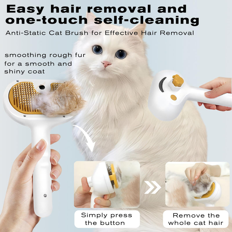 Pet Steam Brush for Dog & Cat – 3-in-1 Spray Hair Removal Comb – Steam for Shedding & Grooming – Water Brush for Long & Short Haired Pets – Spritz Defur Comb – Includes Waterless Shampoo 7.8″-shampoo - PawsPlanet Australia