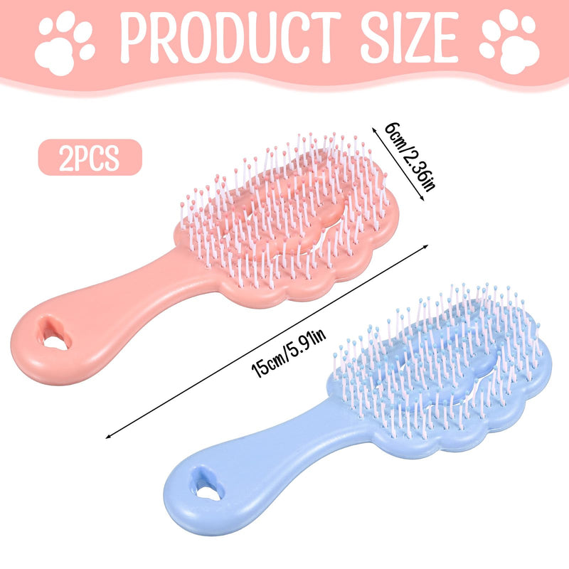 Cloud Shape Small Dog Grooming Brushh, 2Pcs Soft Pet Brush Puppy Brushs for Small Dogs, Short Hair Dog Brushs for Maltese and Breeds (Blue & Pink) - PawsPlanet Australia