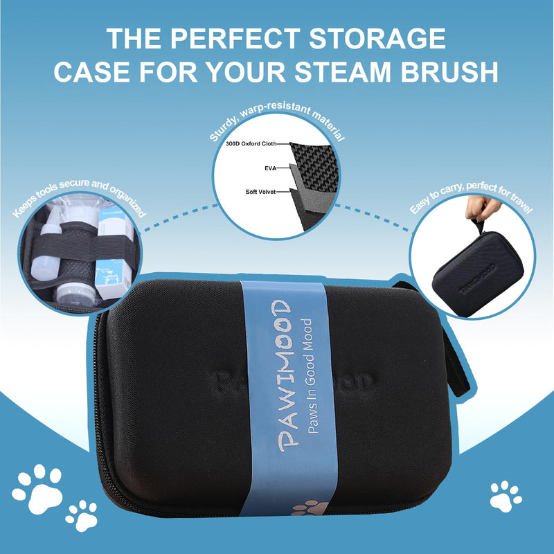 5-in-1 Pet Steam Brush for Dogs & Cats-Self-Cleaning Steam Dog Brush with 3 Swap-in Heads (Grooming, Dematting, Deshedding),Cat Spray Hair Removal Comb,Includes Pet Essence & Storage Case 8.0"-3 Swap-in Brush - PawsPlanet Australia