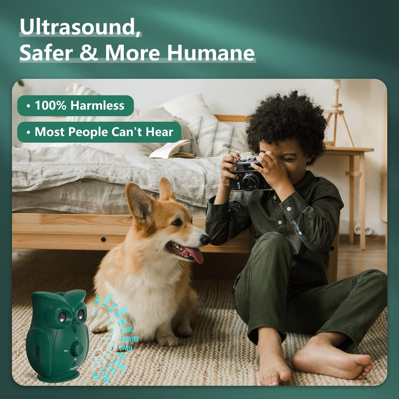 Dog Barking Control Devices with Dual Ultrasonic Speakers, Stronger Rechargeable Anti-Bark Device for Outdoor Waterproof and Indoor, Dog Barking Deterrent Safe for Human & Dogs - PawsPlanet Australia