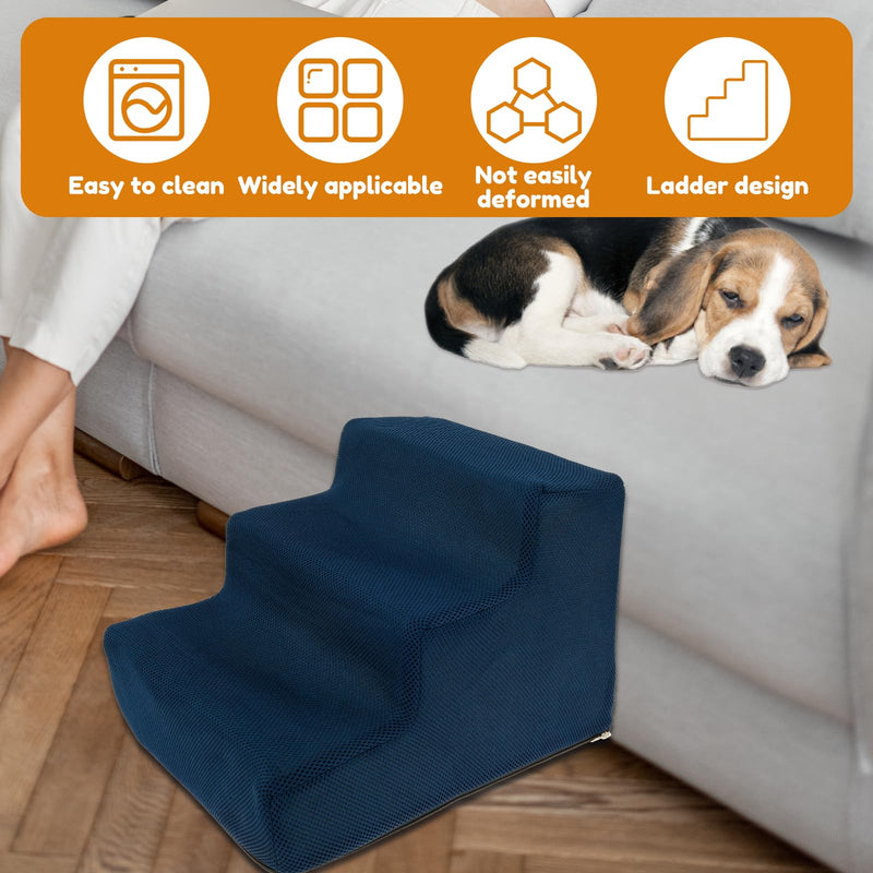 Dog Steps for Sofa Low Bed Couch, Washable Dog Stairs Step, Portable Pet Step Stairs Puppy Ramp Cat Scratching, Practical Puppy Stairs, High Density Foam Portable Pet Bed Couch - PawsPlanet Australia