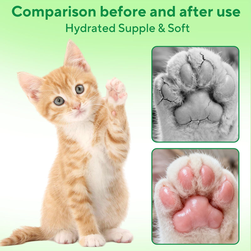 Lick-Safe Dog Paw & Nose Balm, Dog Paw Wax Protector with Coconut Oil, Moisturizer Soother Heals Dry Cracked Snout & Pads, All-Natural Nose Butter & Cream for Horse Hoof, Cat Petts Care, 2.8oz*2 2.8 oz ( pack of 2)