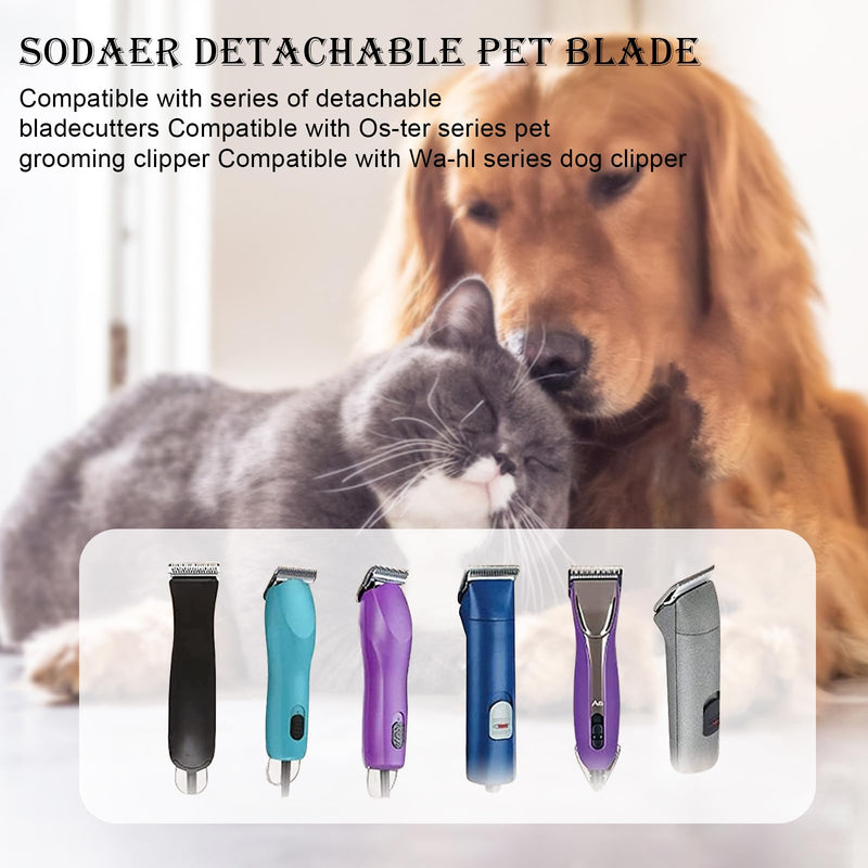 2 Packs #15 Clipper Blade Dog Grooming Compatible with Wahl/Oster Dog Clippers 3/64" 1.2mm Cut Length(Gold) - PawsPlanet Australia