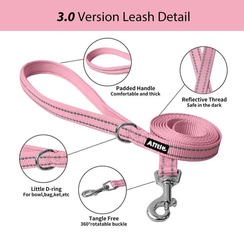 AIITLE Step in Dog Harness and Leash Set - No Pull Escape Proof Vest Harnesses with Soft Mesh and Reflective Bands, Adjustable Pet Outdoor Harnesses for Small and Medium Dogs Pink M M(Chest: 16 - 18") Pink-Blue - PawsPlanet Australia