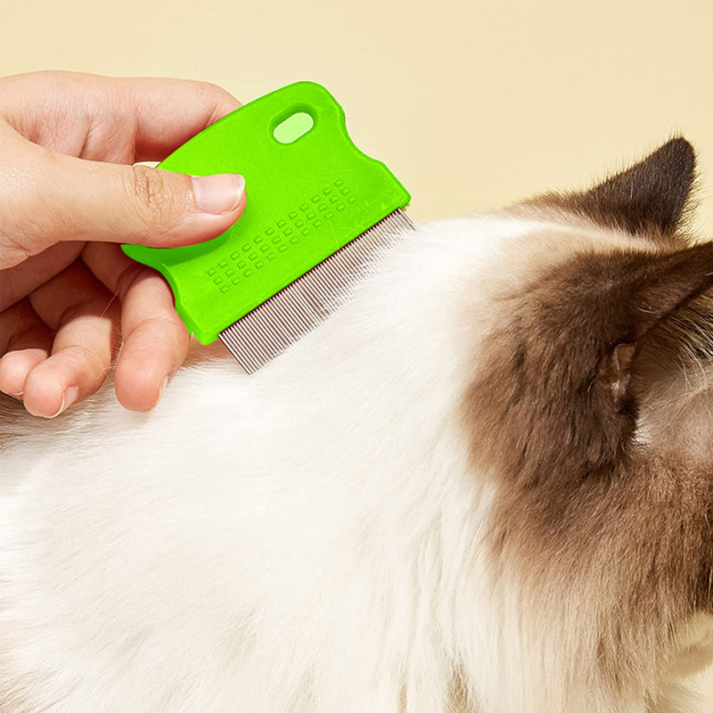 2 Pcs Pet Grooming Combs - Flea and Lice Remover for Dogs, Cats, and Small Pets (Blue and Green) - PawsPlanet Australia