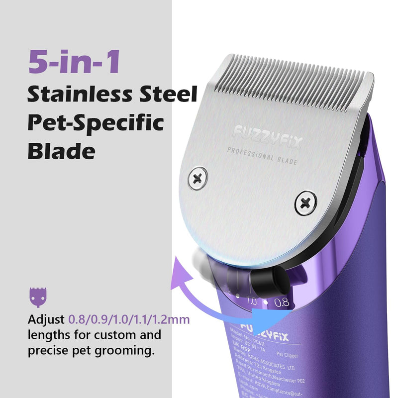 Bonus 1.5mm Coarse Blade - Dog Clippers Replacement Blade Compatible with PC611VX, Detachable Pet Dog Grooming Clipper Stainless Steel Blade, 0.8-1.2mm Adjustable