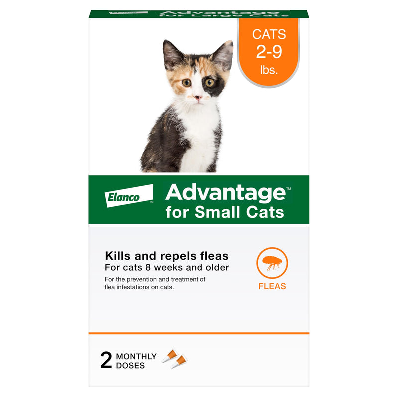 Advantage Topical Cat Flea Treatment and Prevention for Small Cats 2-9 lbs. | 2 Month Supply - PawsPlanet Australia