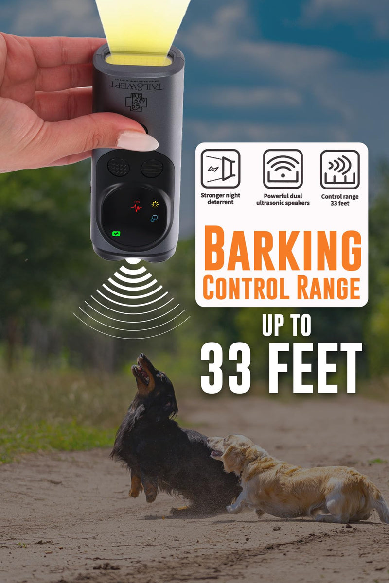 Dog Bark Deterrent Devices – 3-in-1 Ultrasonic Anti Barking Device for Dogs with Clicker & Whistle | Dual Frequency True Ultrasonic Dog Bark Deterrent (50FT) | Rechargeable, Humane Training - PawsPlanet Australia