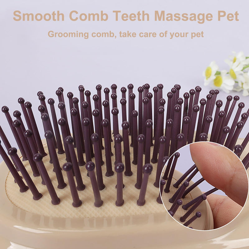 Cat Dog Grooming Brush, Air Cushion Massage Comb Hair Removal Comb for Short and Long Haired Pets Massage Tool Reduces Shedding Brush, Wine red - PawsPlanet Australia