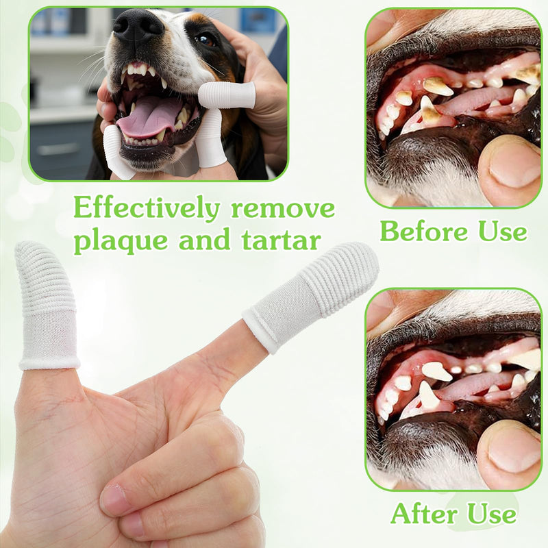 30Pcs Cat & Dog Toothbrush Finger, Soft Fabric Finger Toothbrush for Dogs Cats, Washable & Reusable Teeth Cleaning Wipes Toothbrushes Fingers Dental Wipes Care Remove Stain