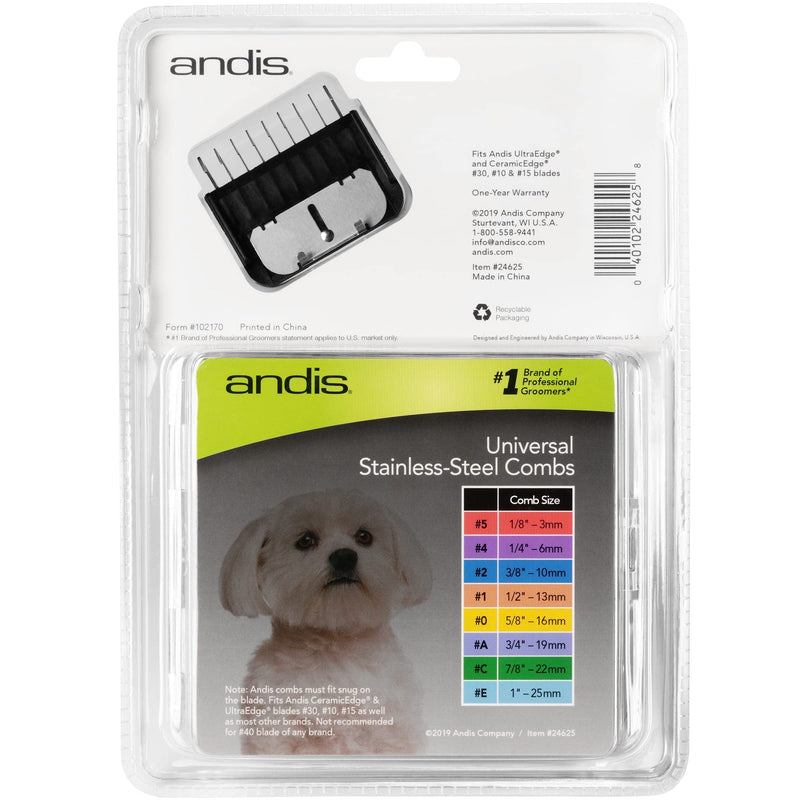 Andis - Set of stainless steel lifting combs 8 - PawsPlanet Australia