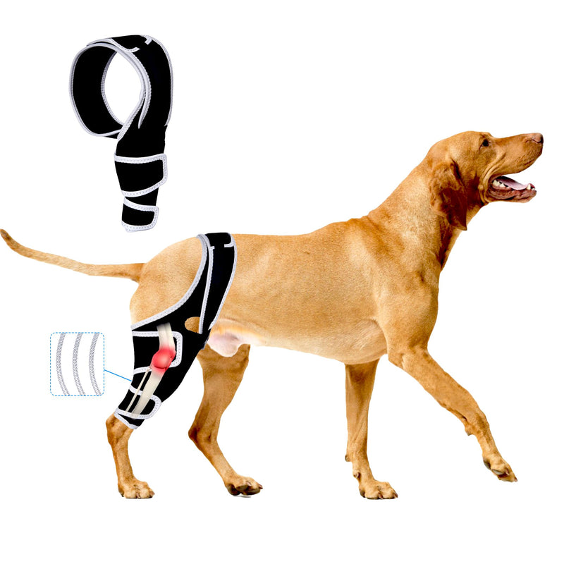 Dog Knee Brace – Strong, Lightweight Support for ACL and CCL Injuries, Promotes Healing, Improves Walking Ability, and Enhances Daily Activity for Active Dogs, XL Blck