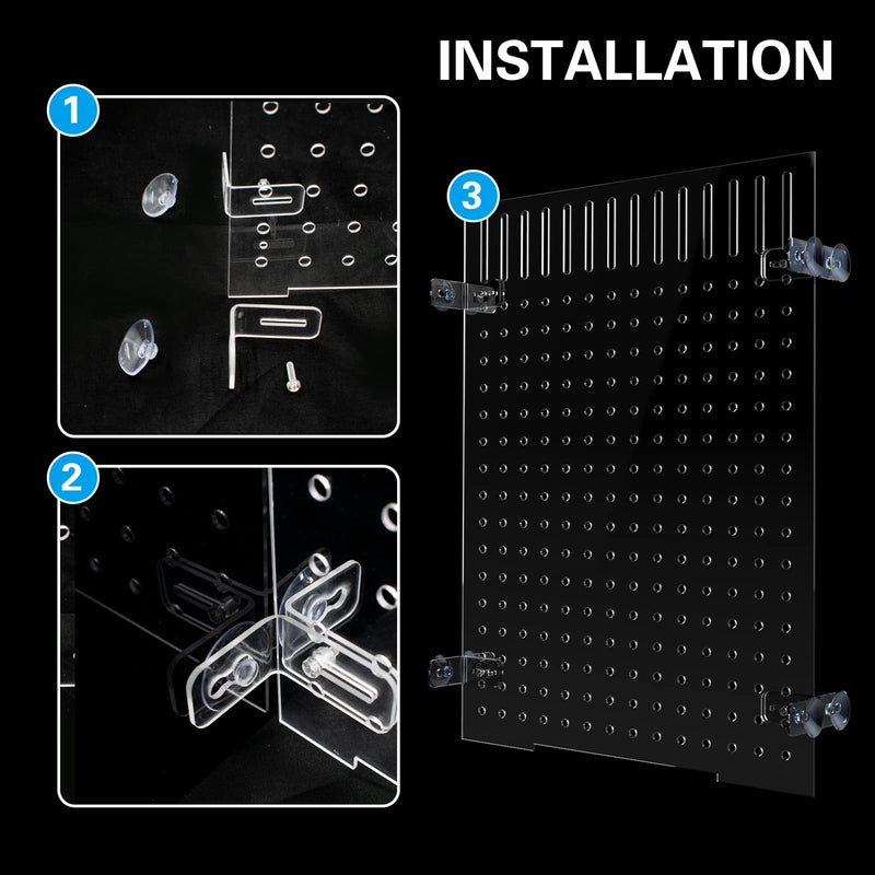 Fish Tank Divider Acrylic Aquarium Divider Kit with 8 Suction Cups Accessories Fish Separator Transparent Plate (Suction Cup Included) 11.8 * 15.7in 11.8*15.7in - PawsPlanet Australia