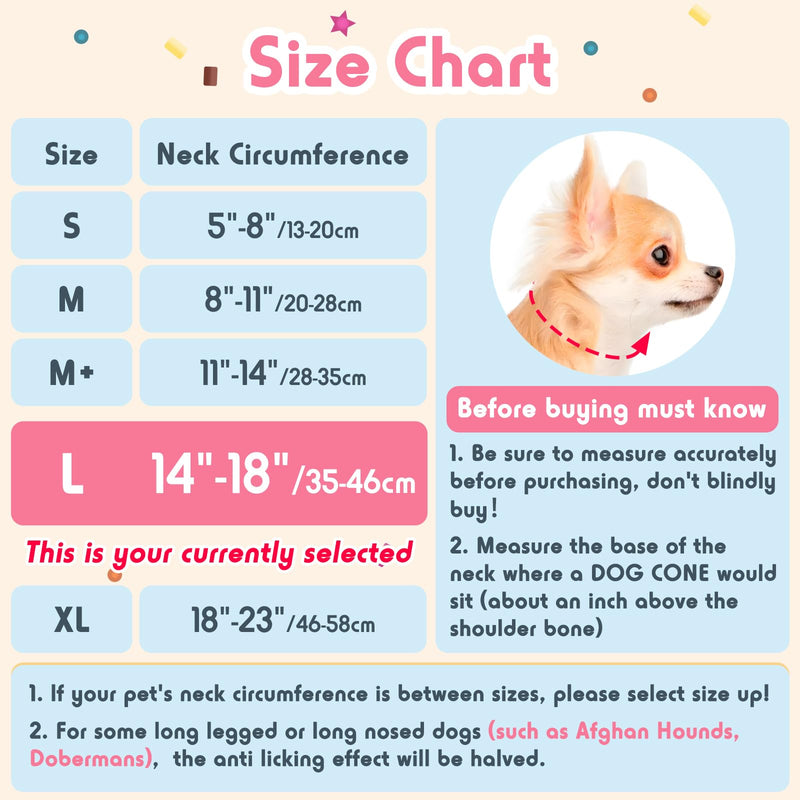 Inflatable Dog Pillow Cone Collar After Surgery, Donut Soft Neck Cone for Husky Border Collie Large Dogs, etc, Recovery E Collar to Stop Licking Pink L - PawsPlanet Australia