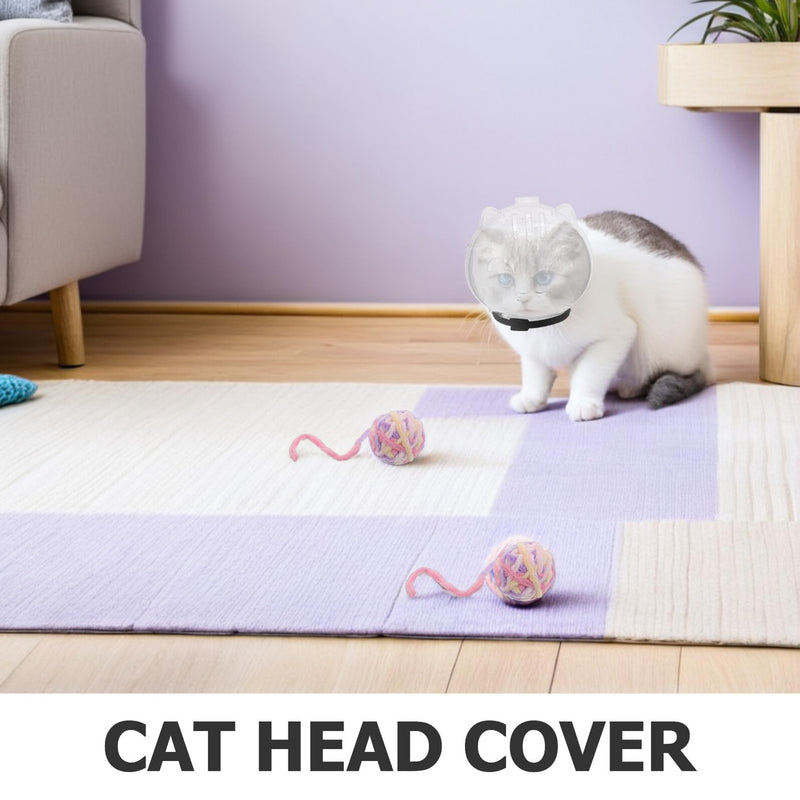 Abaodam 2-Pack Bite-Proof Cat Grooming Masks Adjustable Head Cover Made of Breathable Material Lightweight Muzzle for Grooming, Bathing, and Vet Visits