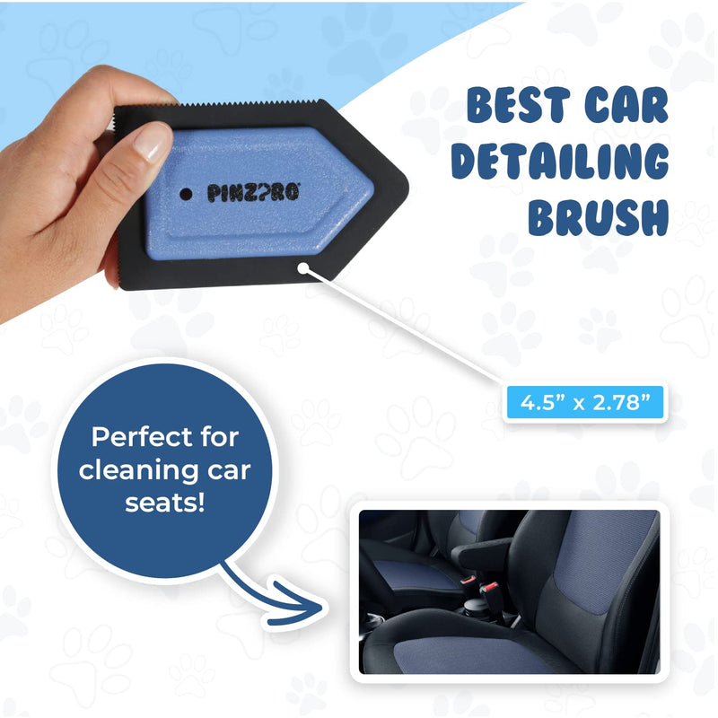 Pet Hair Remover + Bonus Mini Pet Detailing Brush - Reusable Lint Roller - Cat Hair Remover Roller - PinzPro Dog Hair Remover Set for Carpet, Couch, Bed, Car Seat. - PawsPlanet Australia