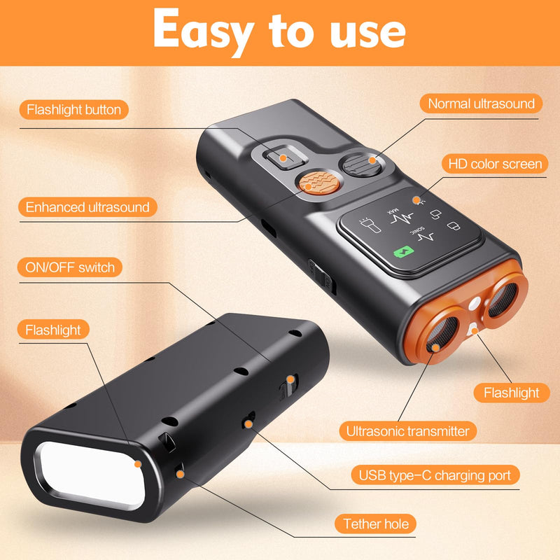 Bark Guard,Bark Guard for Dogs,Anti Barking Device for Dogs,Rechargeable Ultrasonic Dog Bark Deterrent Device with Hd Display and Led Flashlight,Stop Bad Behavior Without Yelling Or Swatting - PawsPlanet Australia