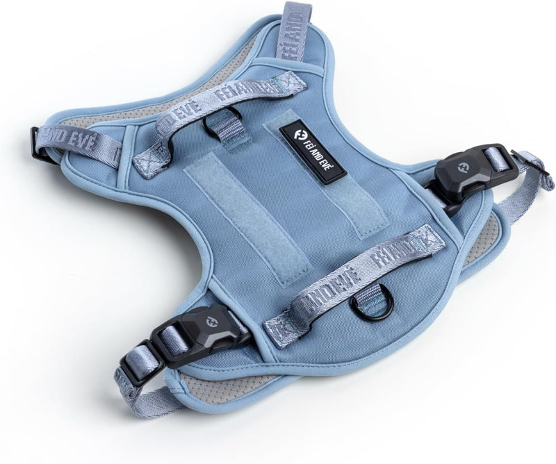 2026 New Edition, Fei & Eve MagEase Dog Harness - 3-Second Magnetic Buckles | 3-Point No-Pull Control | Heavy-Duty 900D Nylon | Dual Safety Handles | Breathable Mesh | Adjustable Fit | Medium, Blue Dusk Blue M - PawsPlanet Australia