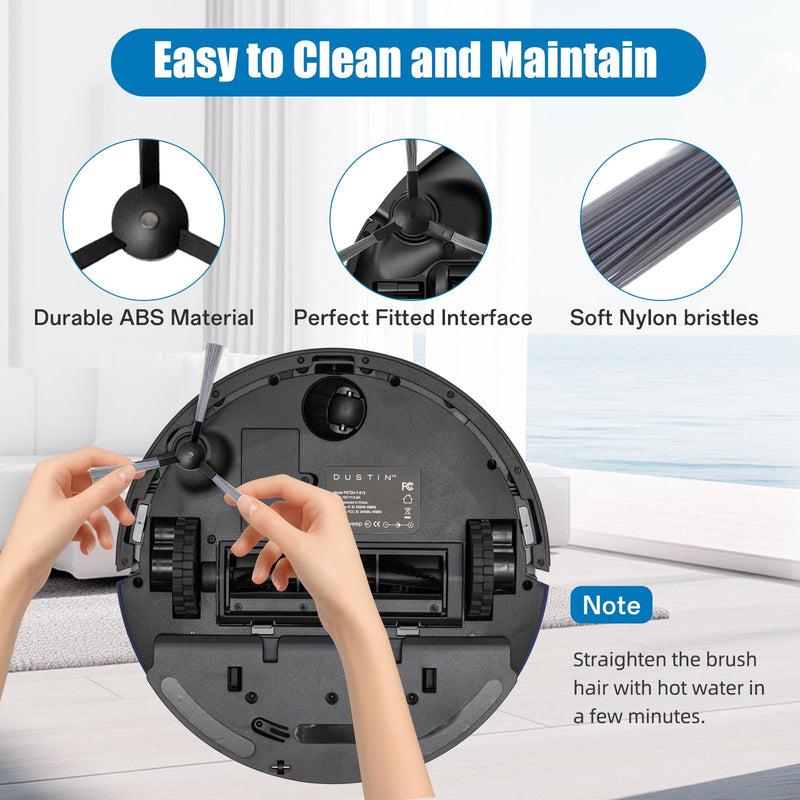 14Pcs Dustin/Ultravision Replacement Parts for bObsweep Dustin/Ultravisio-n/Ultravision Pet Robotic Vacuum, Includes 1 Main Brush, 4 Side Brushes, 4 Filters, 4 Mop Pads & 1 Cleaning Tool - PawsPlanet Australia