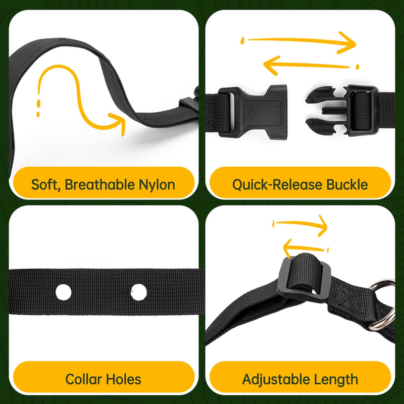 Replacement Collar Compatible with PetSafe Receiver Collars, Adjustable Nylon Dog Collar, with Quick Release Buckle, Easy to Install, Shock Collars Replacement Strap Fits for 15-25 Inch Neck Sizes - PawsPlanet Australia