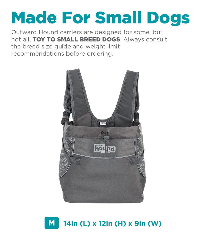 Outward Hound PoochPouch & PupPak Carriers, Lightweight Dog Packs & Front Carriers PupPak Front Carrier Medium Grey - PawsPlanet Australia