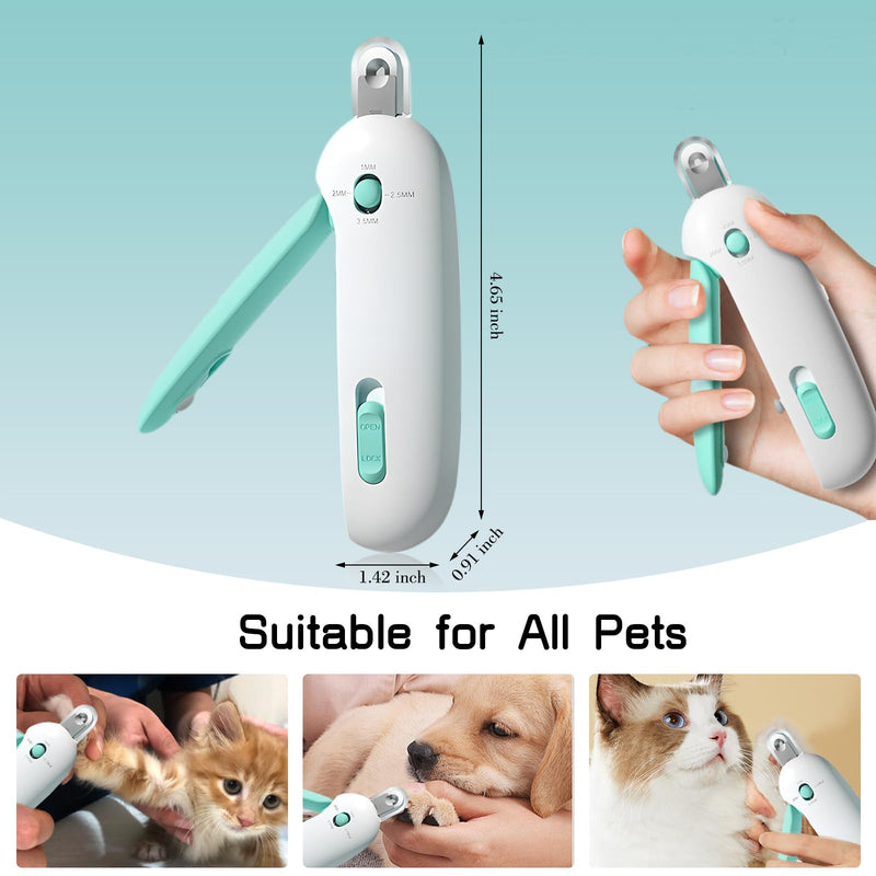 New 2024 Dog Nail Clipper Cat Nail Trimmer, Adjustable Aperture, Safety-First Design, Inbuilt Nail File for Pets Claw Care Pet Grooming - PawsPlanet Australia