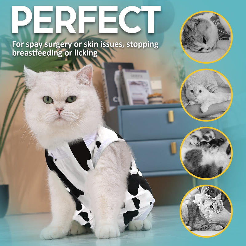 Avont Cat Recovery Suits Bundle with Cat Cone Collar Soft - PawsPlanet Australia