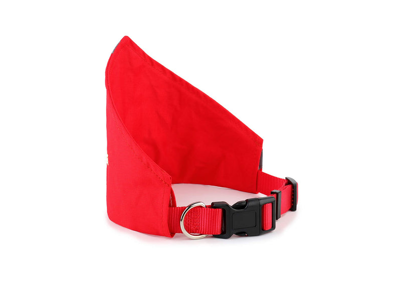 Doggie Stylz Service Dog Bandana with Reflective Strip for pet Safety at Night. Has Built in Matching Collar to Keep Bandana Secure | Metal Ring to Attach Leash | Red Small (Neck 10-16") NECK 10-16" - PawsPlanet Australia