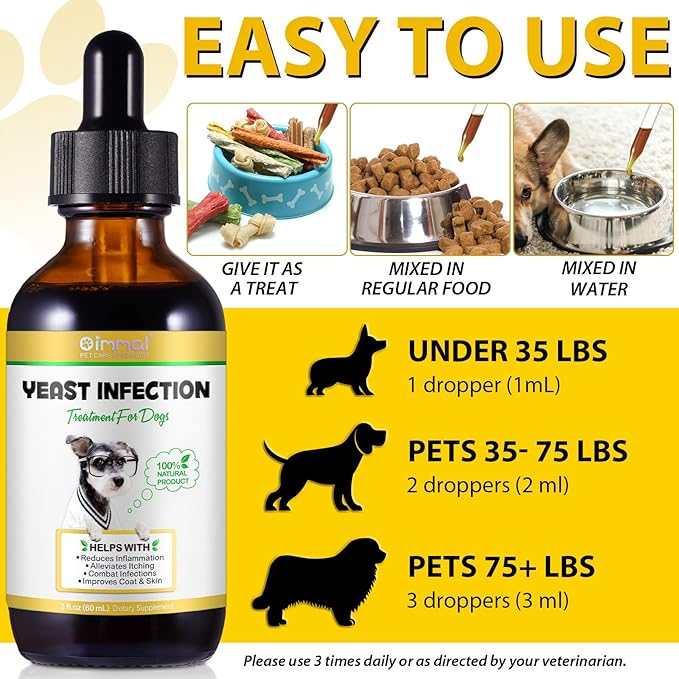 Dog Allergy | Dog Ear Infection | Dog Ear Yeast Infection | Dog Yeast Ear Infection | Dog Yeast Infection | Yeast Infection in Dogs | Natural Composition | 1 Oz - PawsPlanet Australia