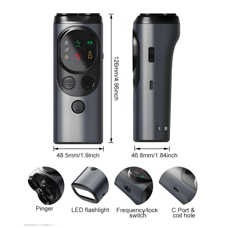 New Bark no More Ultrasonic Pet Training Device,Rechargeable Anti Barking Device for Dogs,Dog Barking Silencer,Without Hurting Your Pet (Dark Grey) - PawsPlanet Australia