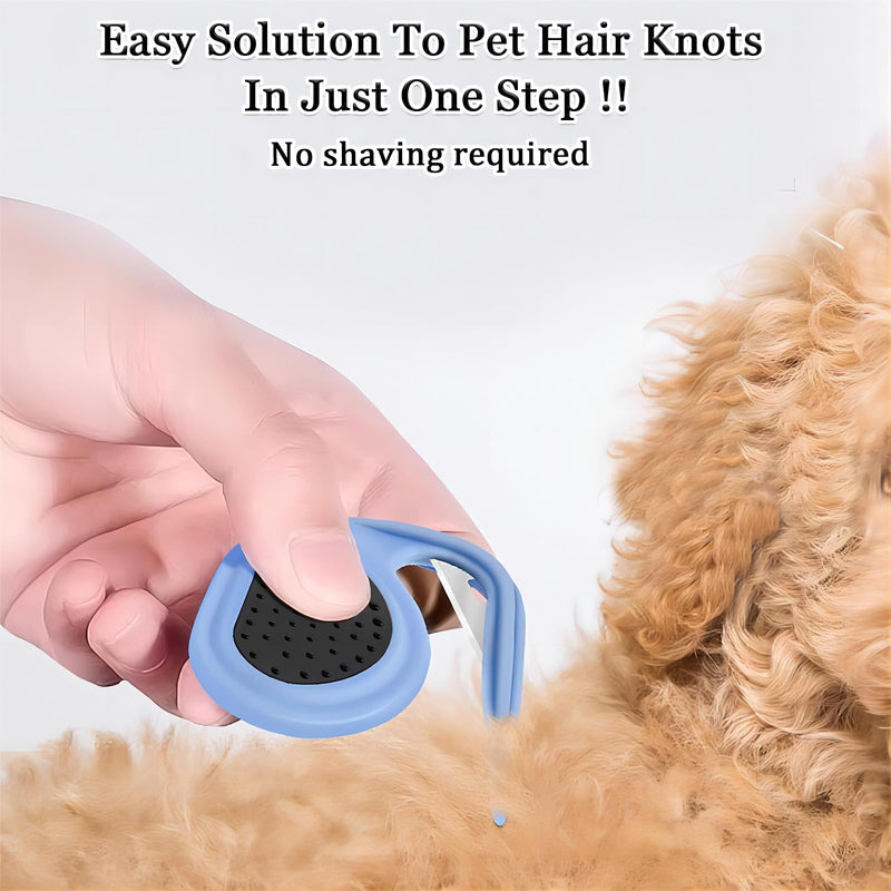 4PCS Knotting Comb, Knotting Comb for Cats, Pet Knotting Comb, De Knotting Comb for Dog, Knotting Comb Pet Grooming Tool for Removing Tangled Hair 2PCS-Green+Orange(with dog bath brush) - PawsPlanet Australia