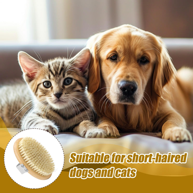 Pet Palm Brush for Dogs & Cats, Puppy Hand Brush for Massaging Grooming Shedding, Soft Bristle Kitten Brush Efficient Pet Loose Hair Remover Comb Supplies for Long and Short Hair Pets(Brown) Brown - PawsPlanet Australia