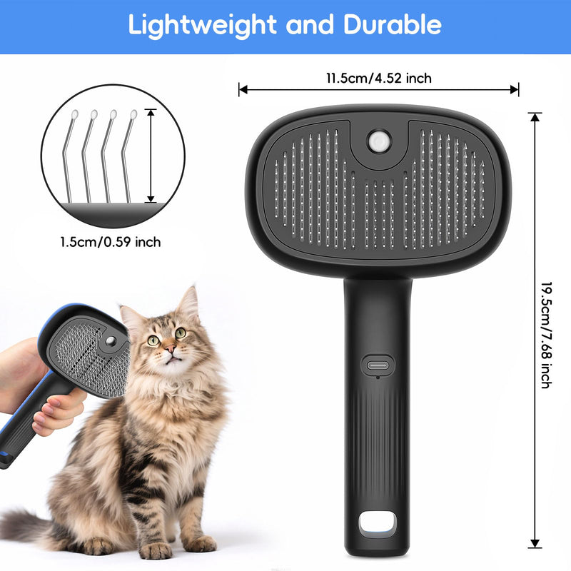 Cat Steam Brush for Shedding and Grooming,Pet Spray Hair Removal Comb,Deshedding Dog Brush for Short and Long Haired Dogs,Cat Brushes for Indoor Cats. - PawsPlanet Australia
