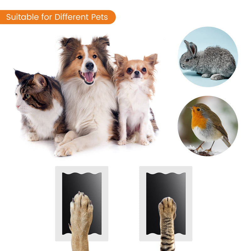 Nabance Paw Print Kit, Dog Nose Print Kit, No Mess Paw Print Stamp Pad for Dogs & Cats, 8Pcs Pet Paw Print Impression Kit with Photo Frames, Clean Touch Ink Pads, Nose Print Stamp Pad for Dogs Black 2-Pack, Large - PawsPlanet Australia