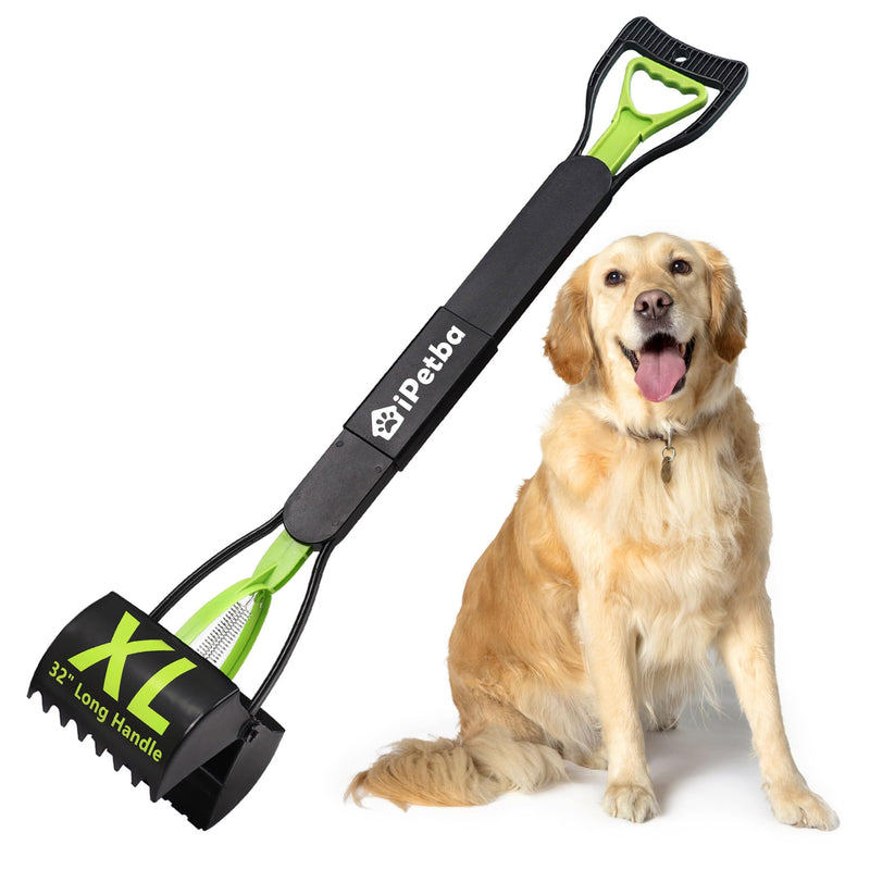 32" Pooper Scooper for Large Dogs Long Handle Dog Poop Scooper for Yard Gravel Dirt Grass No Bending Foldable Dogs Poop Picker Upper 1-Pack - PawsPlanet Australia
