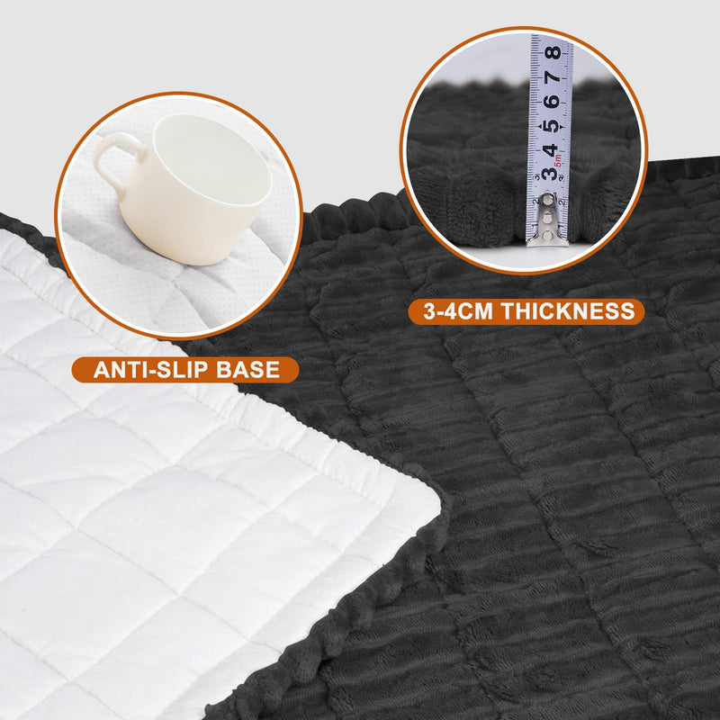 PHOPHO Couch Cover for Dogs Washable, Sofa Cover Protector for l Shape, Non Slip Dog Blanket Cover, Friendly Pet Mat Bed for Outdoor, Soft (Dark Gray, 27.5" x 70.9") Dark Gray 27.5" x 70.9" - PawsPlanet Australia