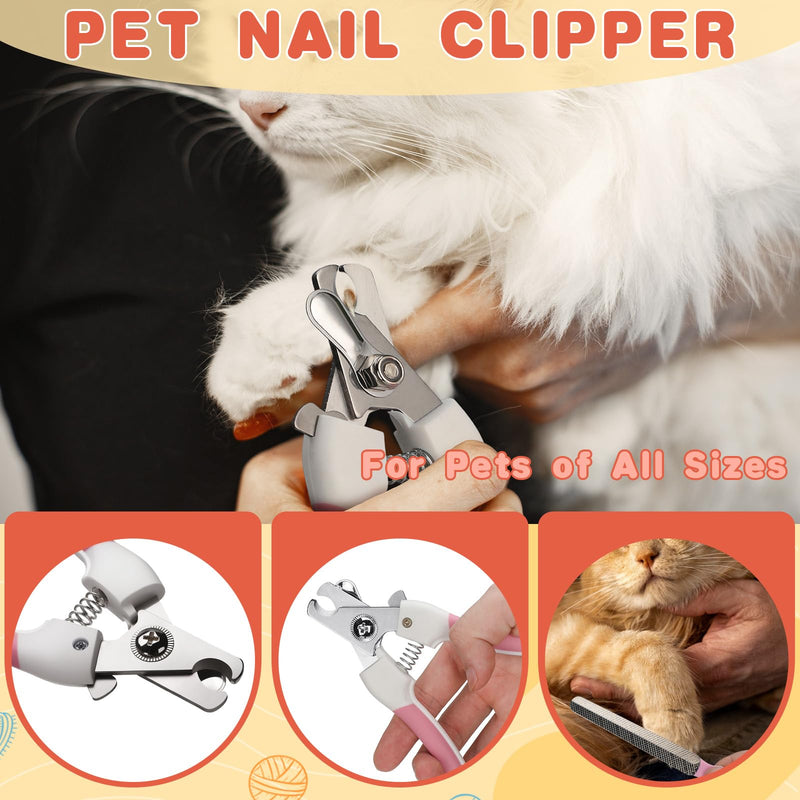 Pet Grooming Kit 10PCS Dog Brushes with Slicker Brush, Massage Bath Brush, Silicone Finger Tooth Brushes, Pet Nail Clipper and Grooming Comb for All Size Dogs Rabbit Cat Guinea Pig Chinchilla Ferret - PawsPlanet Australia