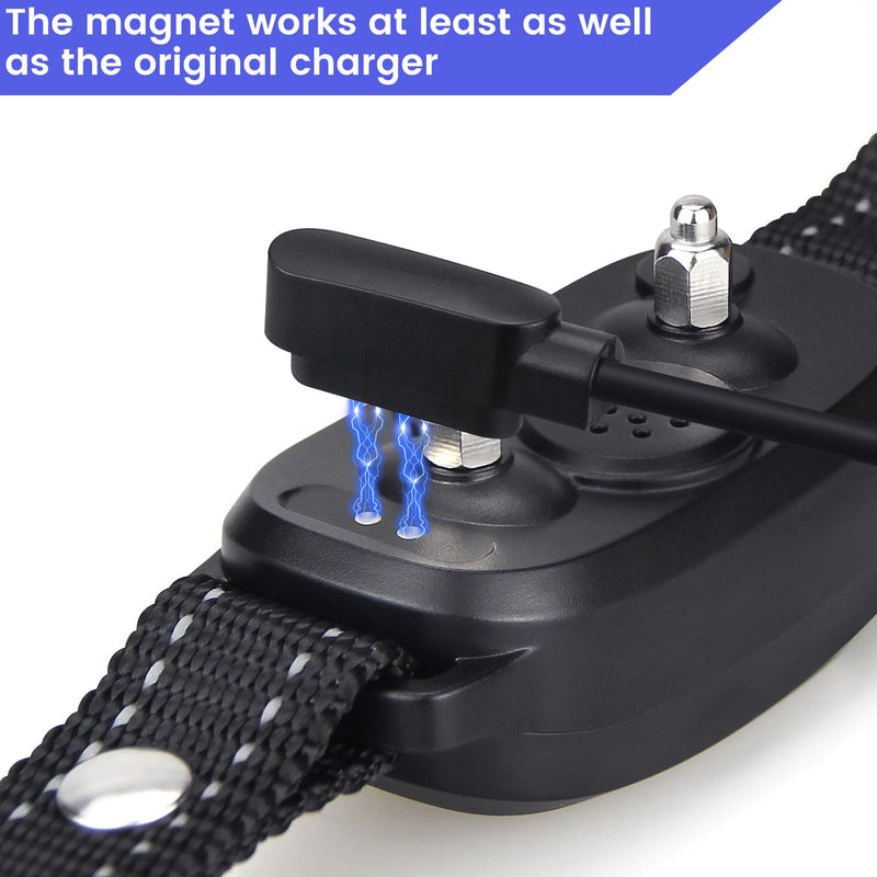 2-Pack Charger Replacement Only for FAFAFROG Dog Bark Collar, Magnetic Charging Cable, Black - PawsPlanet Australia