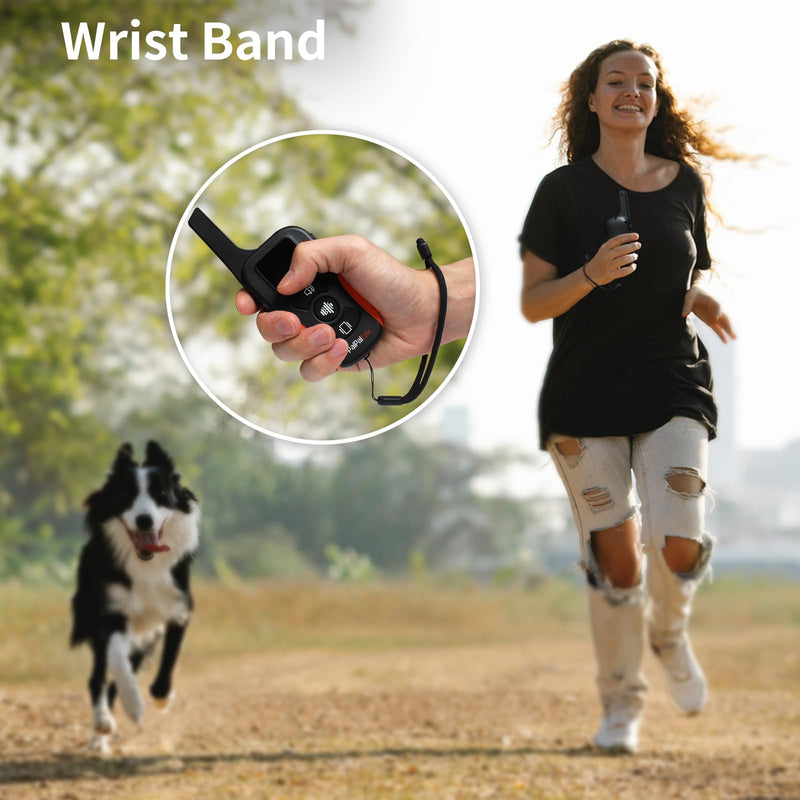PaiPaitek Dog Vibration Collar with Controller No Shock, 3300ft Waterproof Training Dog Collar Beep and Vibrate Only, Security Lock & Rechargeable Vibrating Collar for Dogs 5-120 lbs - No Prongs PD519V1-OR - PawsPlanet Australia