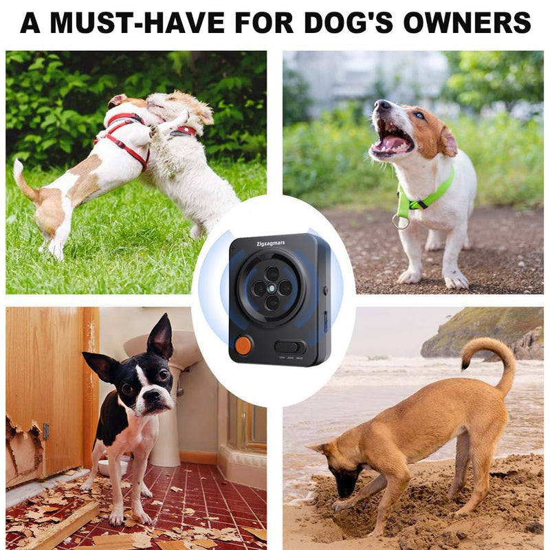 Anti Barking Devices, Ultrasonic Barking Deterrent Devices with 3 Frequency Modes & 33FT, Waterproof Rechargeable Dog Bark Box Stop Barking Devices for Indoor Outdoor – No App Needed, Instant Use Standard black
