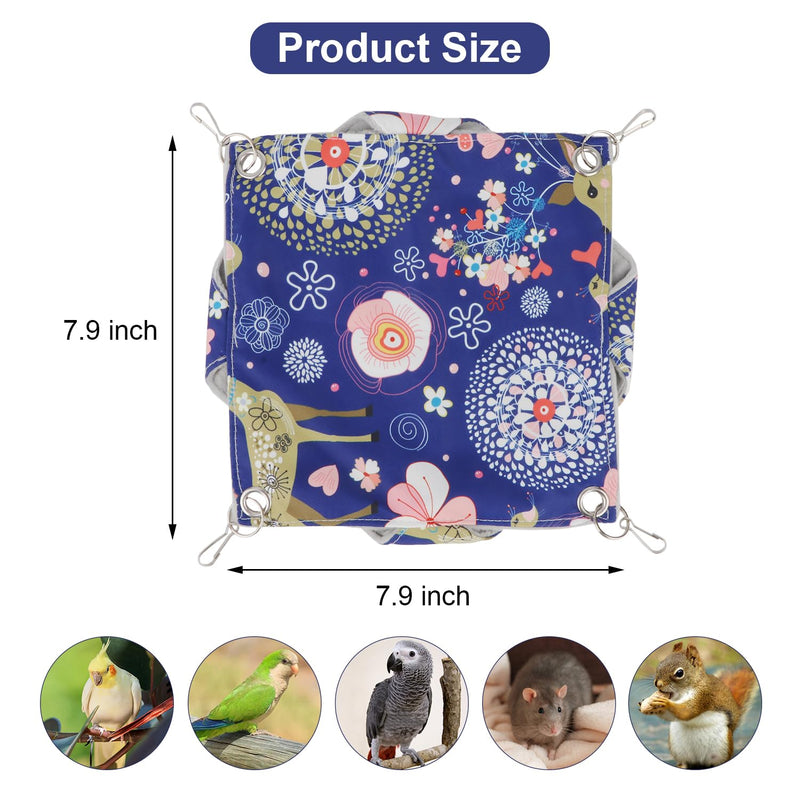 Bird Double Hammock Warm Nest Bed for Parrot Budgie Parakeet Cockatiel Conure Lovebird Hamster Rat Mice Chinchinlla (S) S - PawsPlanet Australia