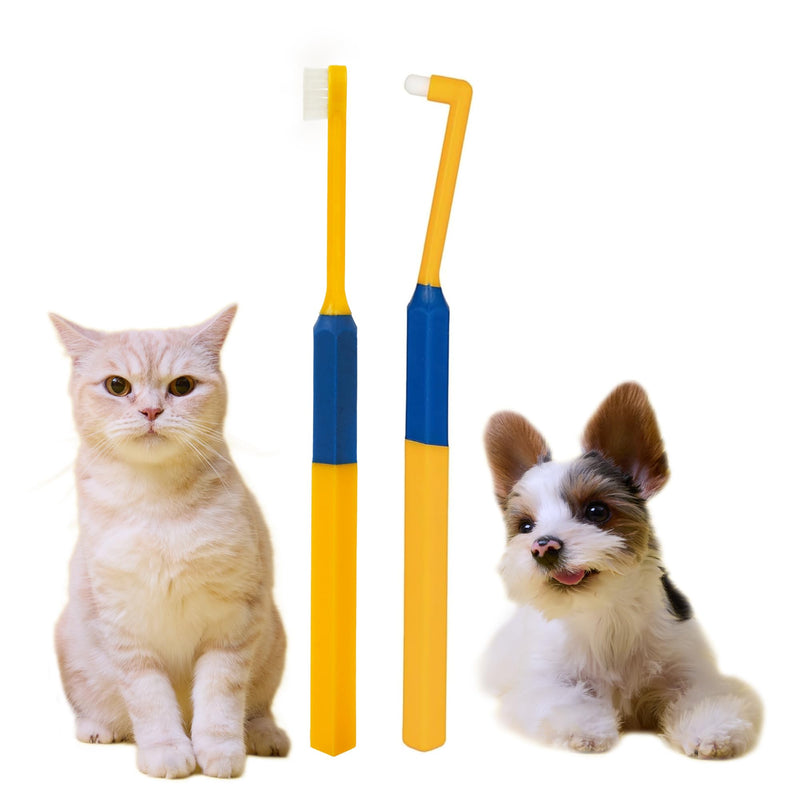 PETHROOM] Pet Dental Toothbrush for Cats and Small Dogs - Soft Bristle Deep Cleaning, Toothbrush Set for Dogs & Cats – Ultra-Fine Bristles for Precise Dental Care (Deep Point/Extra Small)
