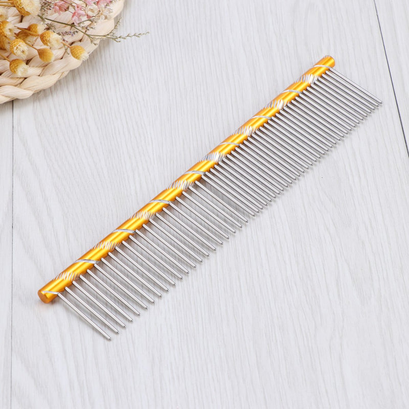 Combs for Grooming - Combs with Rounded Ends Stainless Steel Teeth Pet Comb Grooming Comb Cat Comb Metal Comb for Removing Tangles and Knots - PawsPlanet Australia