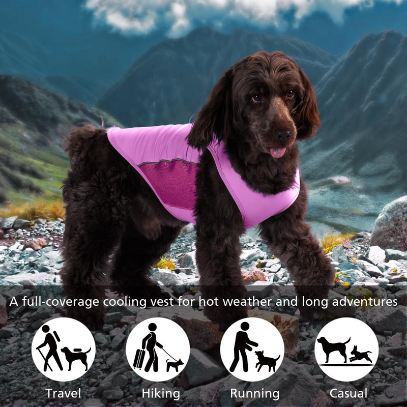 2 Pack UPF 50+ Sun Protection Sports Fan Pet T-Shirts, Quick-Dry Soft Clothes for Medium Large Dogs Girl, Tshirts with Reflective Strip Sleeveless Vest Pet Apparel P23ST00504XXXL 3XL(chest:21.5-26.7") 2Pack - Leopard - PawsPlanet Australia