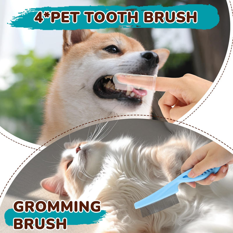 Dog Brush Grooming Kit 10pcs for Shedding, Pet Grooming Kit, Self-Cleaning Slicker Brush, Dematting Rake, Nail Clipper/Trimmer for Dogs,Cats,Rabbits& Small Animals - PawsPlanet Australia