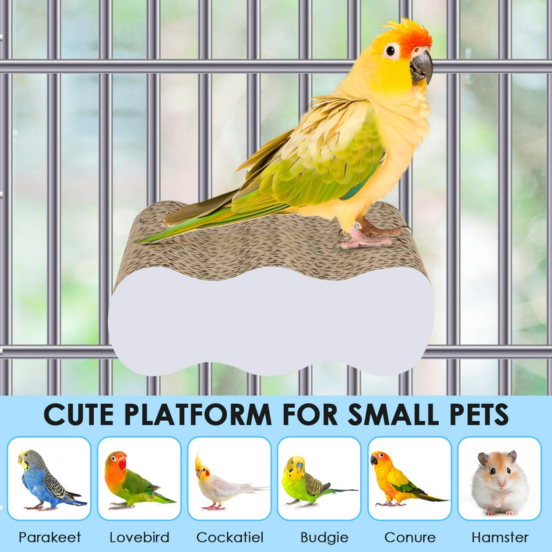 KATUMO Bird Perch Conure Cage Stand Parakeet Shredder Foraging Toys Cockatiel Platform for Small Parrots Conure Cockatiel Lovebird Parrotlet Finch Cloud - PawsPlanet Australia