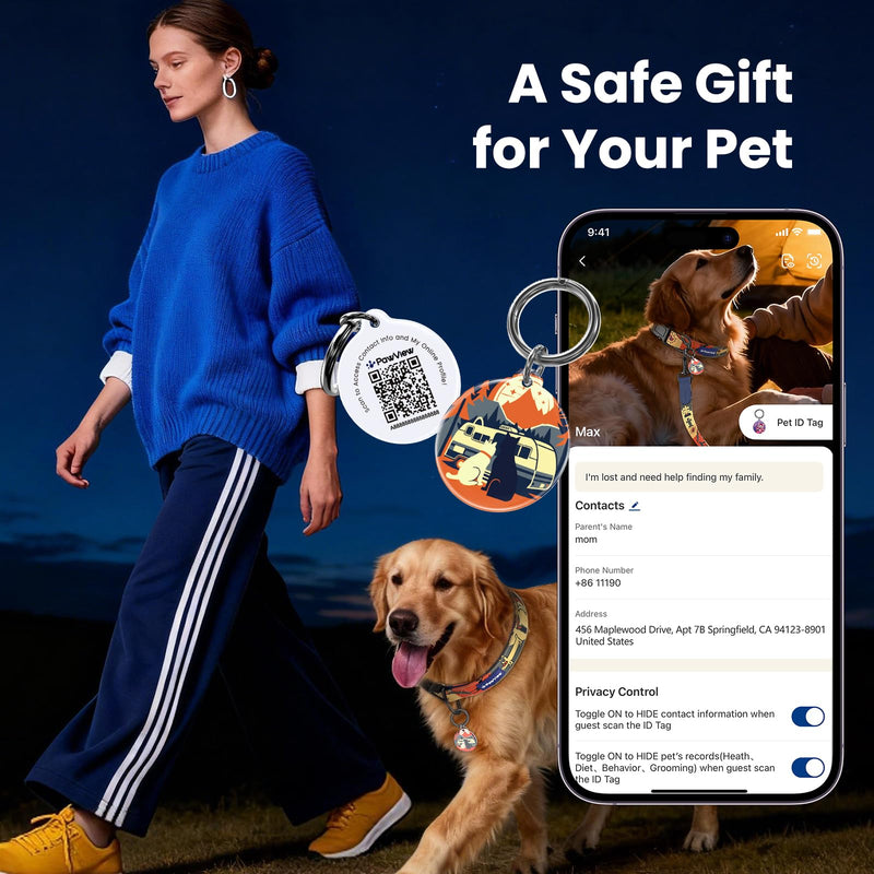 Dog Collar and Leash Set, QR Tag Adjustable Pet Collar, 5 FT Heavy Duty Dog Leash, Padded Handle, Quick Release Buckle, Metal Ring, 360° Swivel Clip for Small Dogs Walking Running (Dark Blue, S) Night Sky Blue Combo S (Neck 11.02-16.93'',Width 0.59'' ) - PawsPlanet Australia