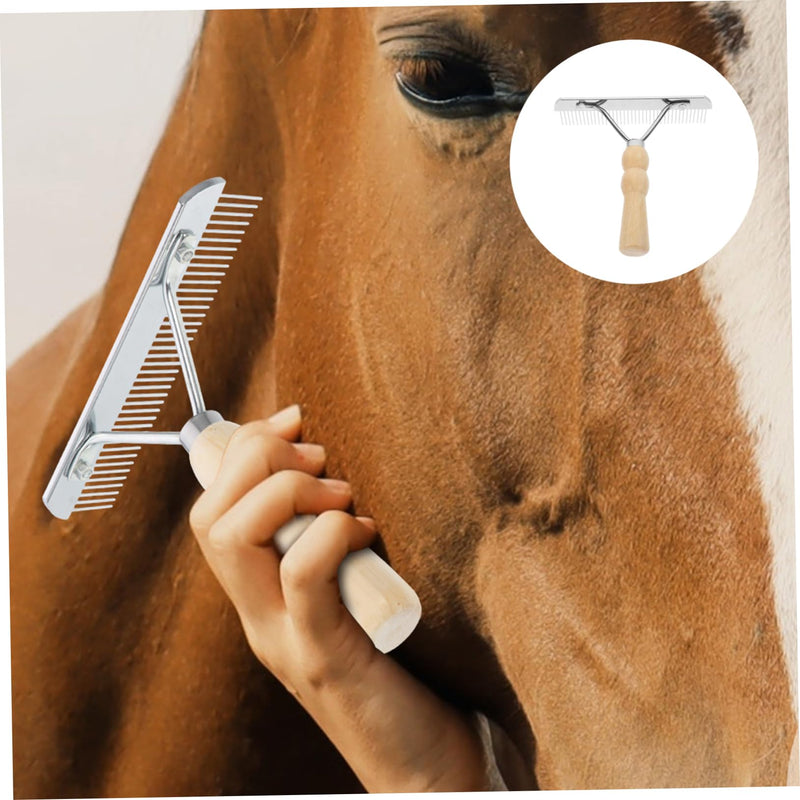 Mipcase Horse Grooming Hair Comb: Heavy-Duty Horse Grooming Brush with Ergonomic Handle for Shedding & Dirt Removal, Enhances Mane, Tail & Coat Health - PawsPlanet Australia
