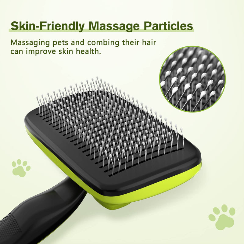 Pecute Pet Grooming Tool Bundle: Pet Grooming Gloves + Self-Cleaning Pet Brush - PawsPlanet Australia